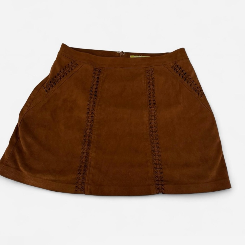 Gianni Bini Rich Brown A-Line Skirt